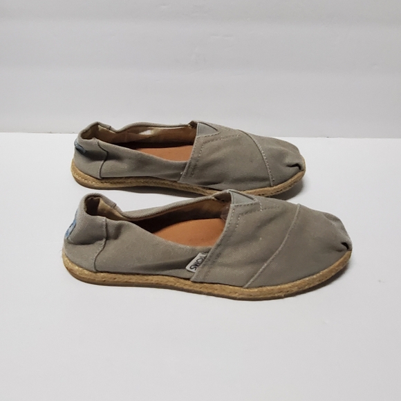 TOMS Khaki Alpargata Rope Espadrille Slip-On flats -Women's sz 5.5 Pre-owned - Picture 4 of 7